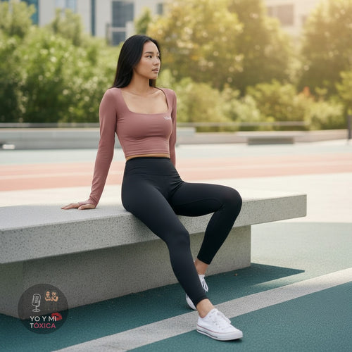 Crop Top Deportivo Manga Larga Mujer Y&MTX– Yo y Mi Tóxica