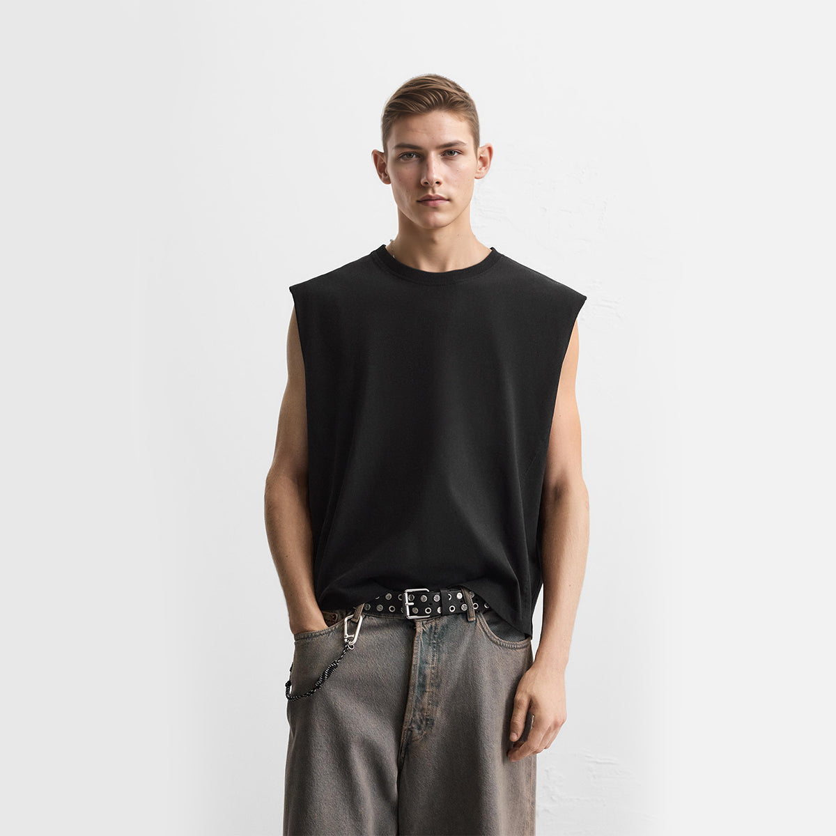Unisex Cropped Boxy Tank Top(280GSM)