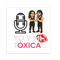 Pegatinas Mic & Toxic Vibe Kiss-Cut, calcomanías divertidas para portátiles, mercancía de podcast, regalos bonitos para amigos, pegatinas de diario únicas
