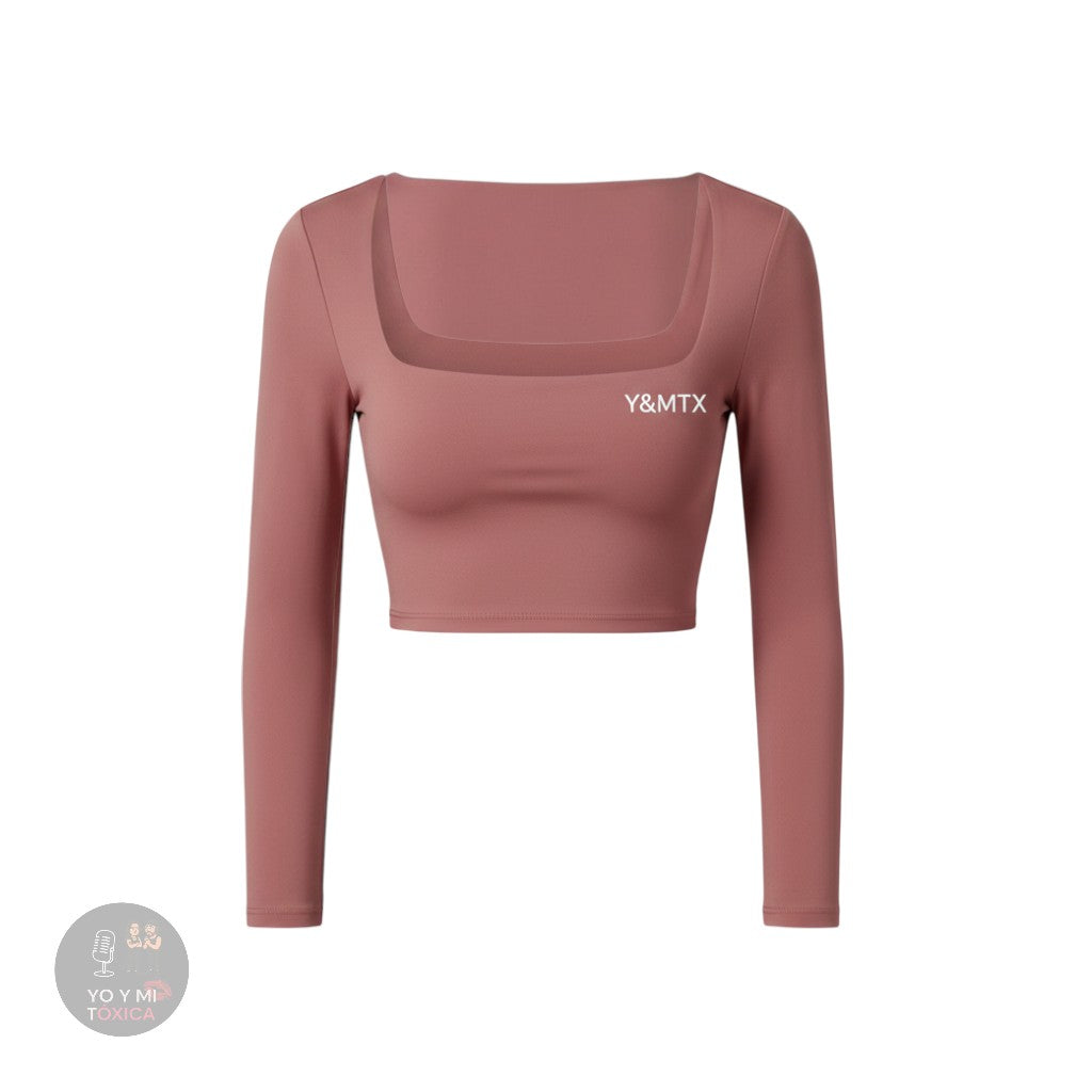 Crop Top Deportivo Manga Larga Mujer Y&MTX– Yo y Mi Tóxica