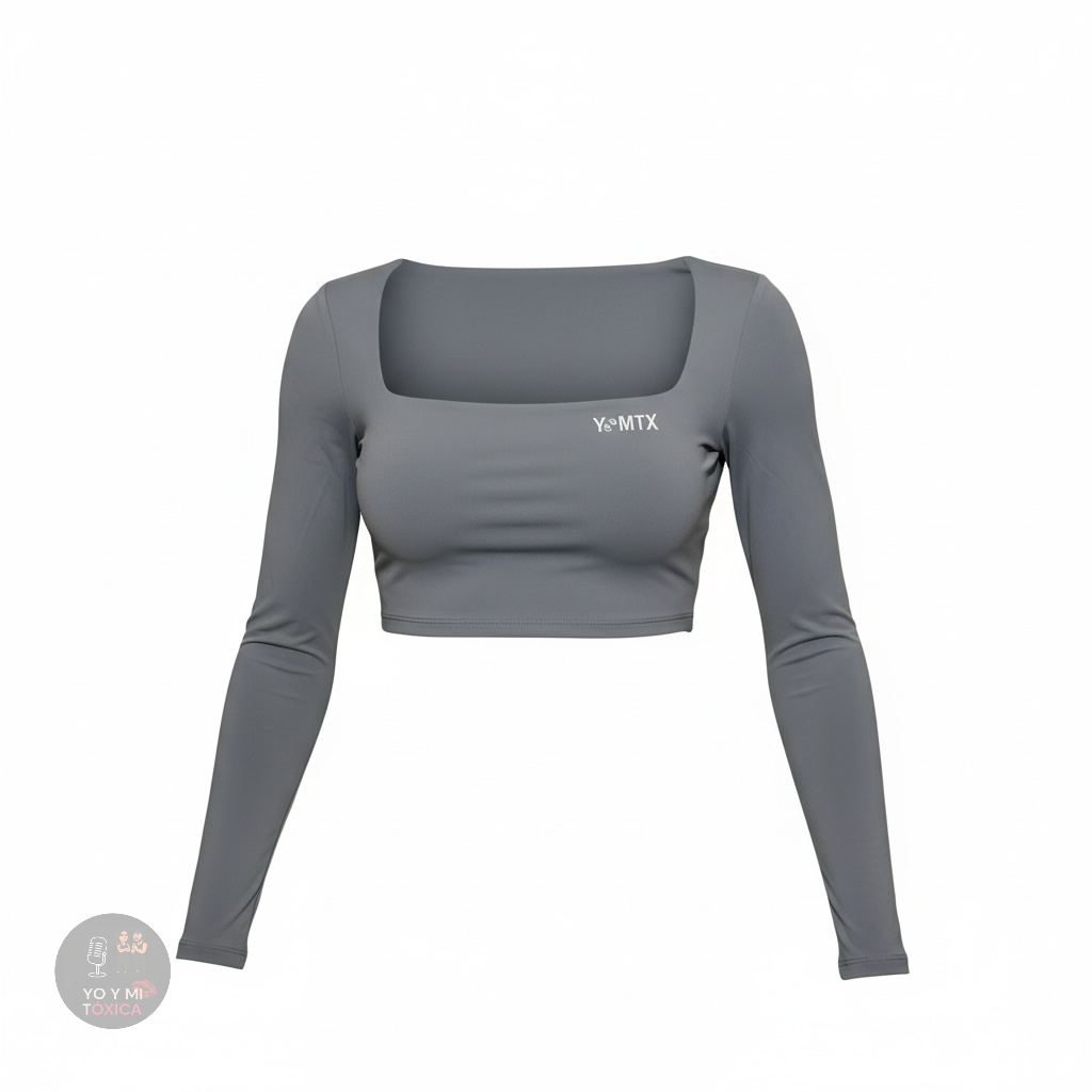 Crop Top Deportivo Manga Larga Mujer Y&MTX– Yo y Mi Tóxica