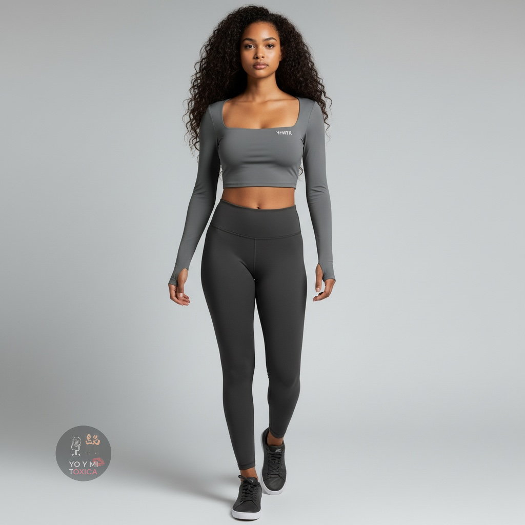 Crop Top Deportivo Manga Larga Mujer Y&MTX– Yo y Mi Tóxica