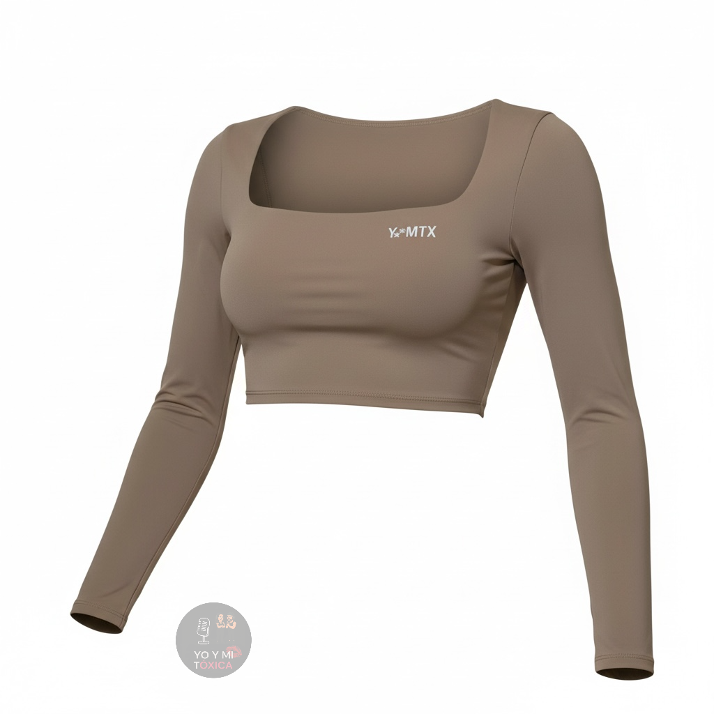 Crop Top Deportivo Manga Larga Mujer Y&MTX– Yo y Mi Tóxica