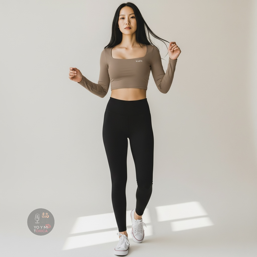 Crop Top Deportivo Manga Larga Mujer Y&MTX– Yo y Mi Tóxica