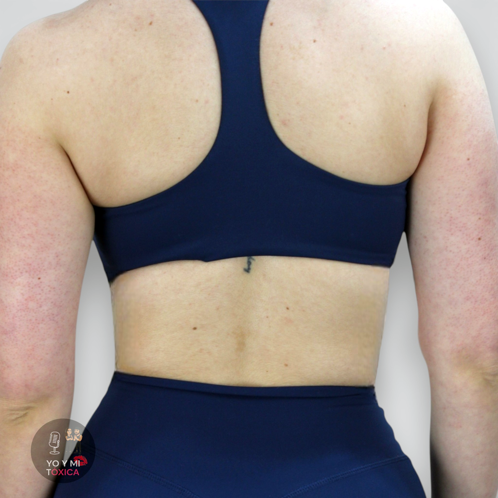 Top Halter + Pantalón Flare (Negro & Azul Marino)