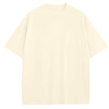 Men's 100% Cotton Drop Shoulder Fashion Tees: Ivory